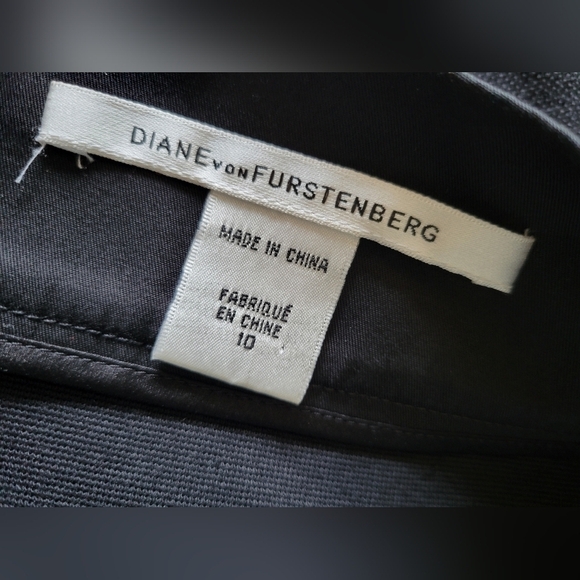 Diane Von Furstenberg Marta Black Pencil Skirt Size 10 - Picture 9 of 12